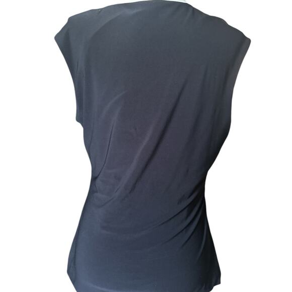 White House Black Market Faux Wrap V-Neck Sleeveless Top Blouse Size M - Picture 6 of 6